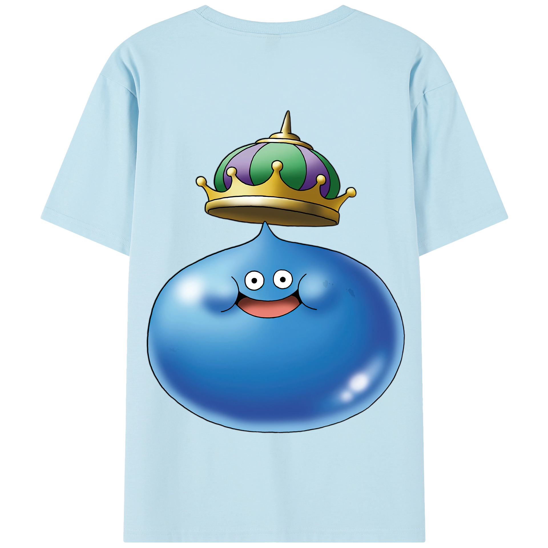（画像用） ドラゴンクエスト Doragon Kuesuto Dragon Quest 綿100％半袖Tシャツ（背面プリント）
